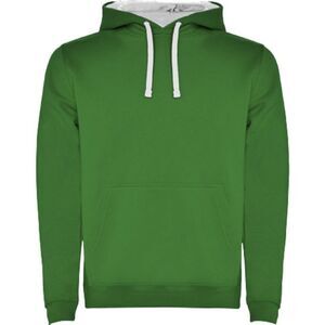 Roly Mens Urban Hoodie / Kelly Green/White